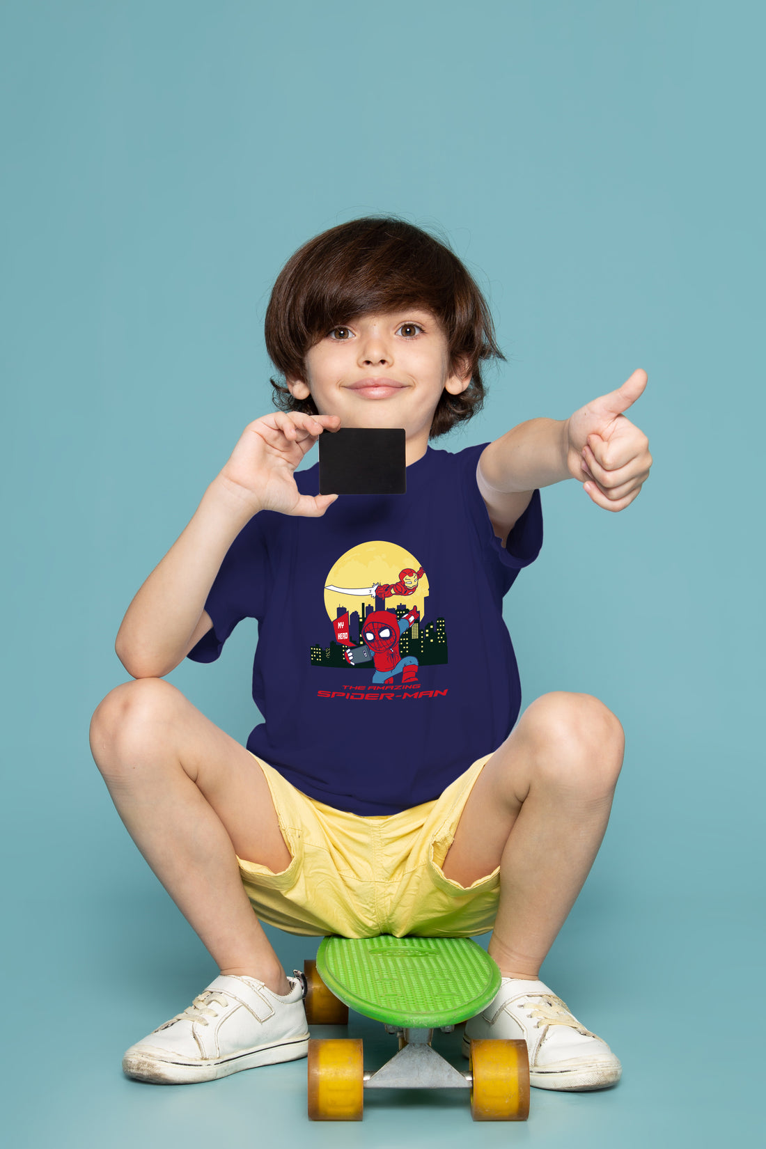 The Amazing Spider-Man - Graphic Pure Cotton Navy T-Shirt for Kids - Regular Fit Comfort